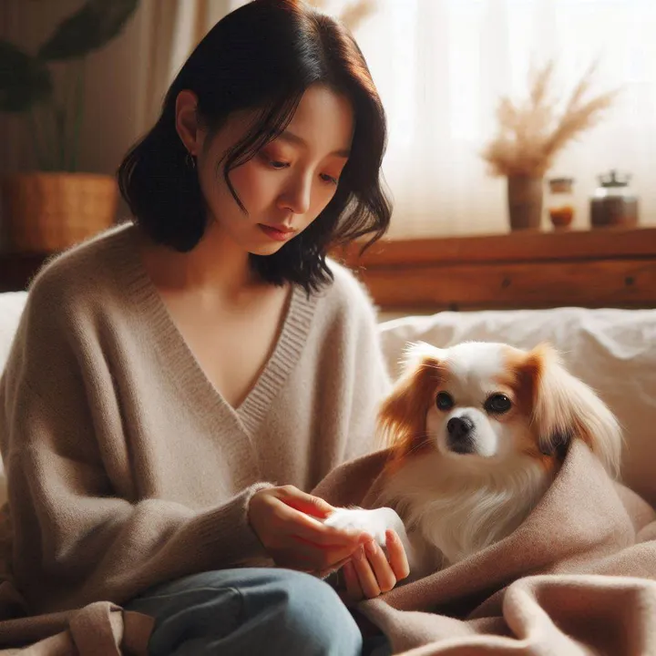 강아지 신부전증 안락사 고민하는 보호자 모습